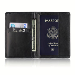 PU Leather Passport Holder Travel Document Organizer