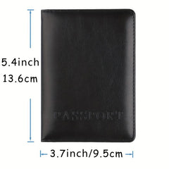PU Leather Passport Holder Travel Document Organizer