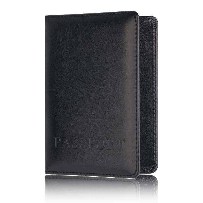 PU Leather Passport Holder Travel Document Organizer