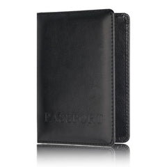 PU Leather Passport Holder Travel Document Organizer