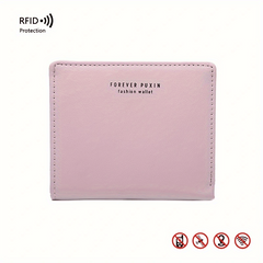 Women's Short Wallet RFID Blocking Card Slots Coin Purse