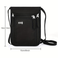 RFID Blocking Neck Passport Holder Anti Theft Travel Bag