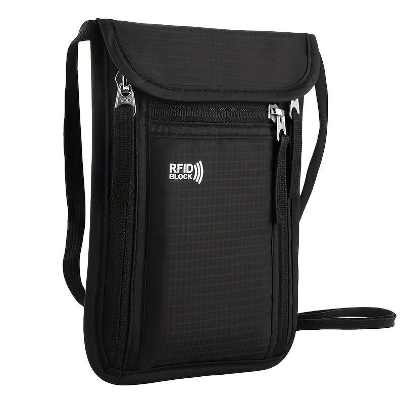 RFID Blocking Neck Passport Holder Anti Theft Travel Bag