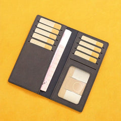 Long Leather Wallet 10 Card Slots Large Capacity