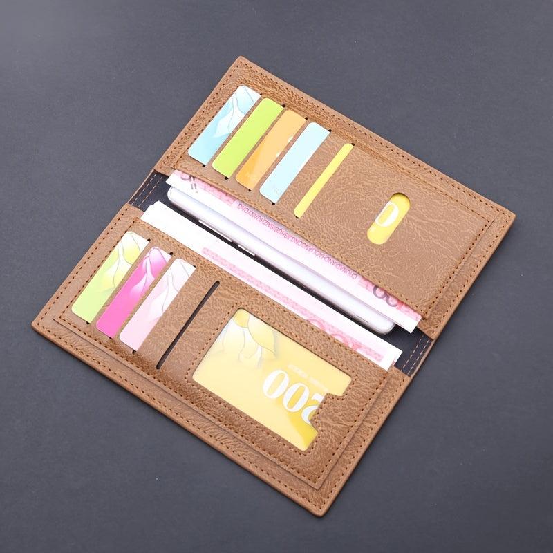 Engraved PU Leather Long Clutch Wallet Coin Hand Purse