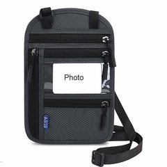 RFID Crossbody Passport Bag with Shoulder Strap
