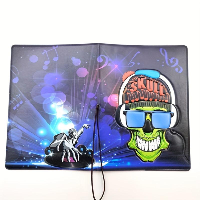 Rock Music Skull Passport Cover ID Card Cover