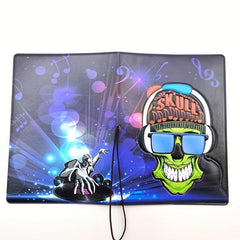 Rock Music Skull Passport Cover ID Card Cover