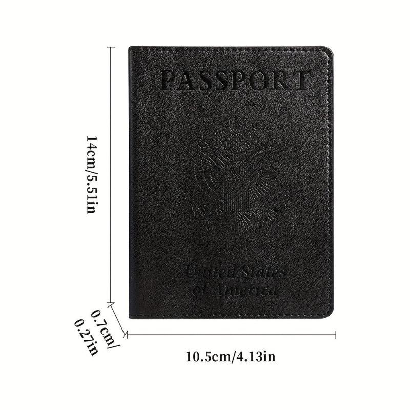 Vaccine Card Storage Bag Passport Holder PU Card Holder Bag