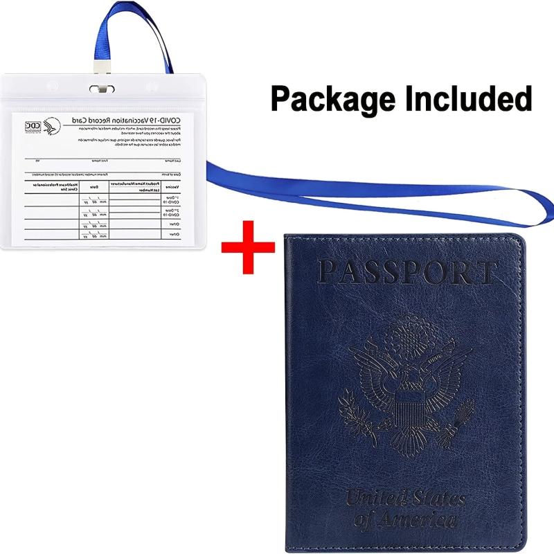 Passport Holder Travel Bag with Vaccine Card Slot