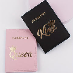 King & Queen Passport Holder Set
