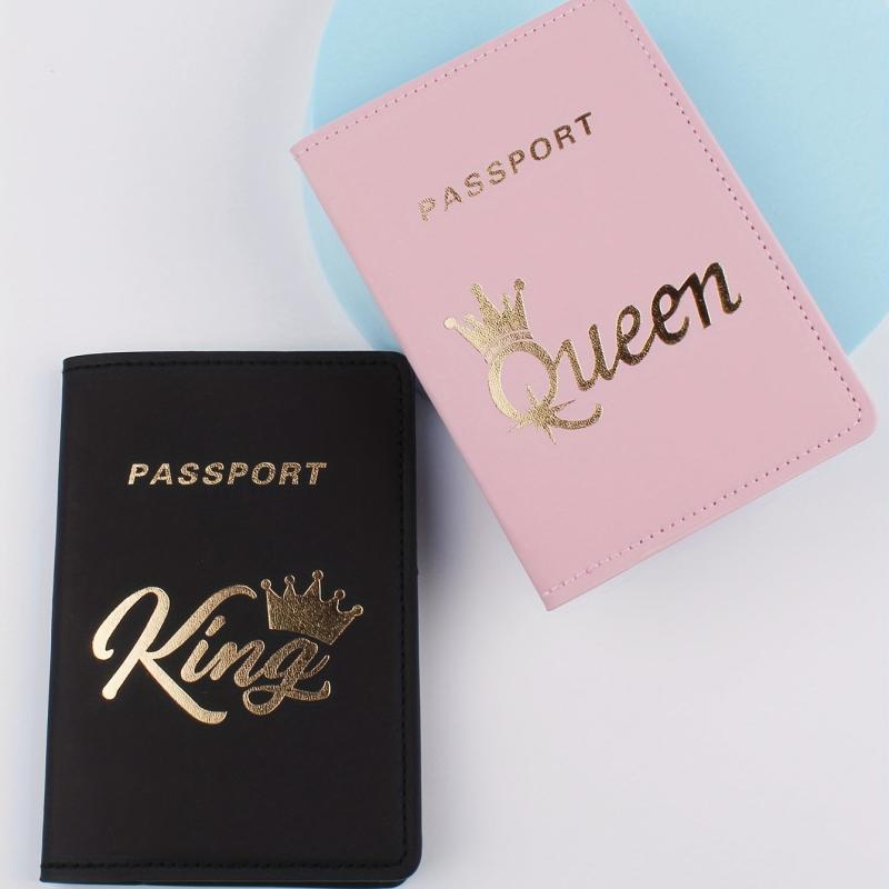King & Queen Passport Holder Set