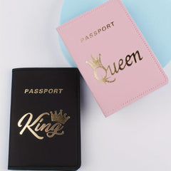 King & Queen Passport Holder Set