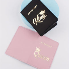 King & Queen Passport Holder Set