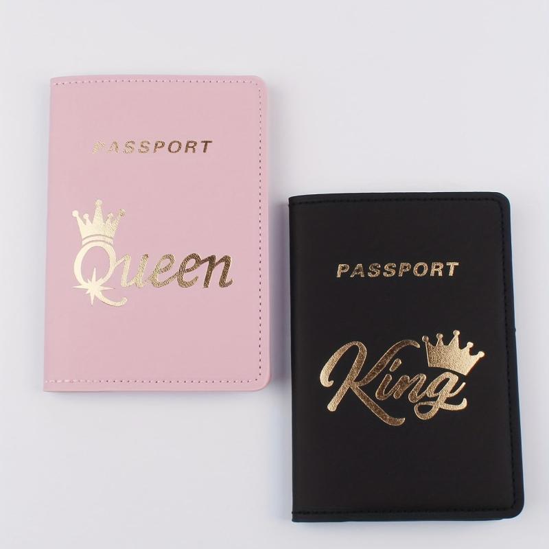King & Queen Passport Holder Set