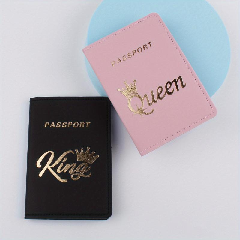 King & Queen Passport Holder Set