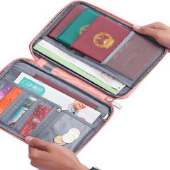 Portable Travel Passport Holder Document Storage Bag