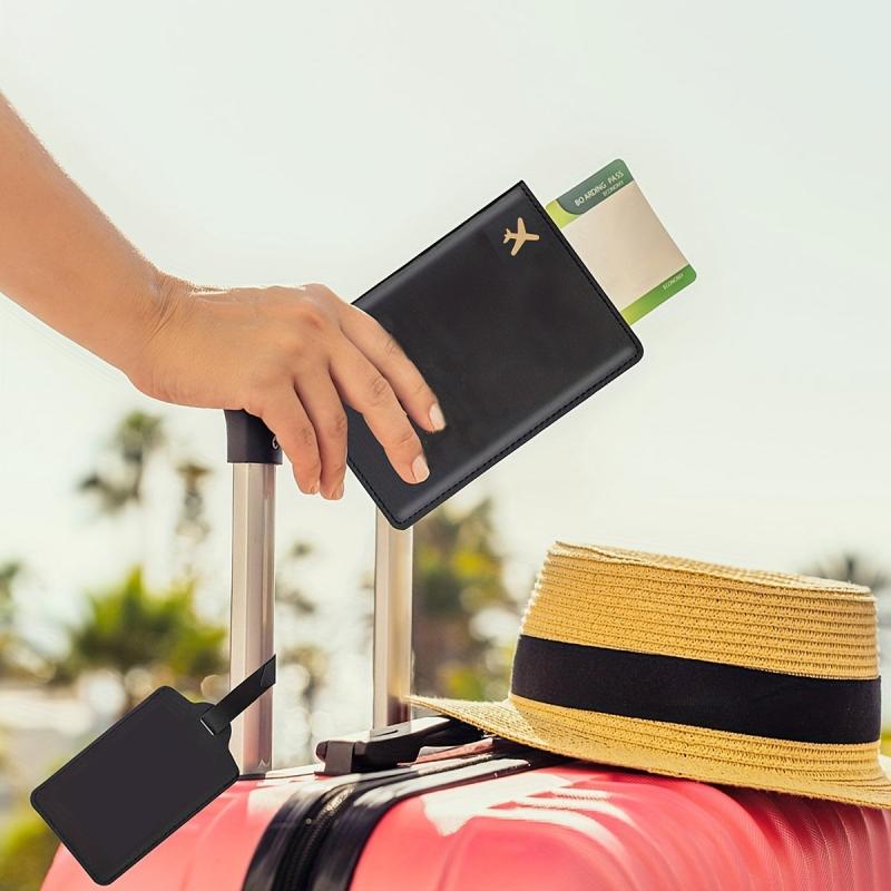 Passport Cover Case & Luggage Tag Set for Women