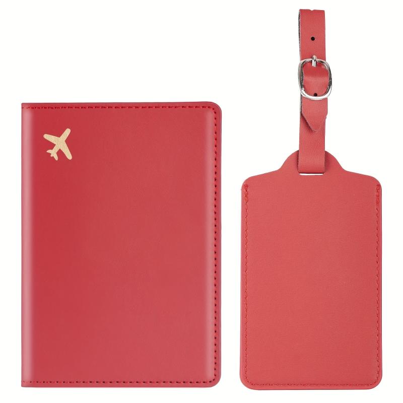Passport Cover Case & Luggage Tag Set for Women