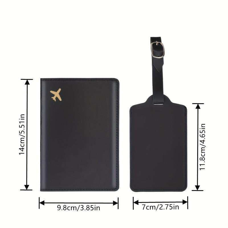 Passport Cover Case & Luggage Tag Set for Women