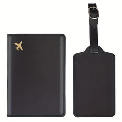 Passport Cover Case & Luggage Tag Set for Women