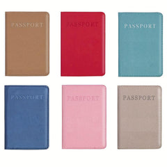 Colorful Passport Holder With Card Slots PU Leather Lightweight Portable Case