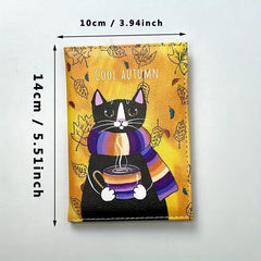 Animal Pattern PU Leather Passport Holder Travel Card Holder
