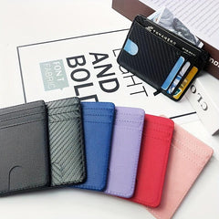 RFID Blocking Card Holder PU Leather Portable Card Holder