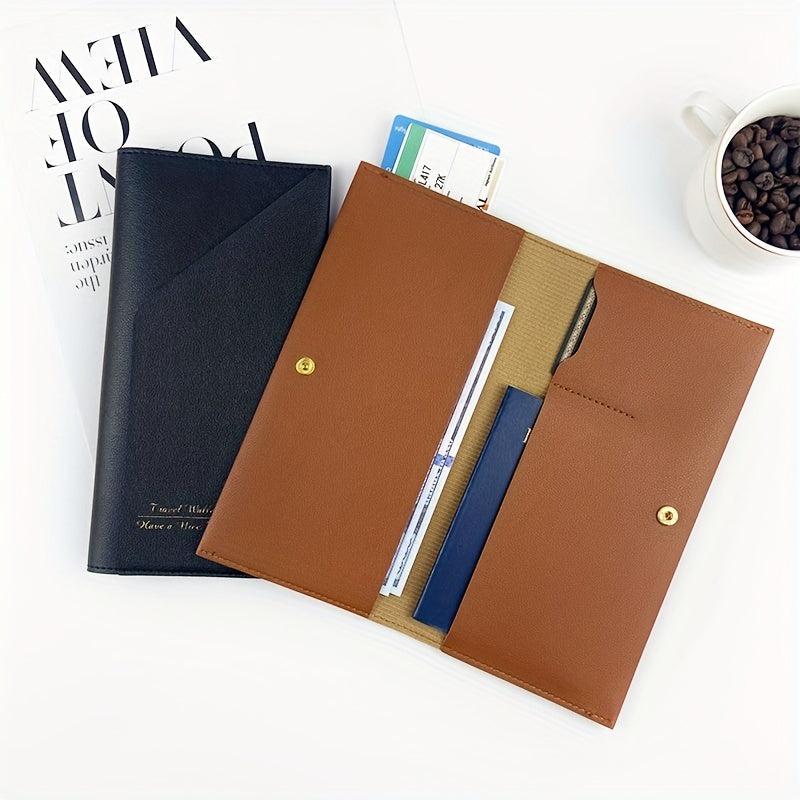 Multifunctional Travel Passport Holder PU Leather Ticket Holder