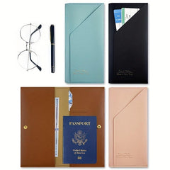 Multifunctional Travel Passport Holder PU Leather Ticket Holder