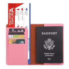 PU Leather Passport Holder Travel Wallet Slim Cover Protector