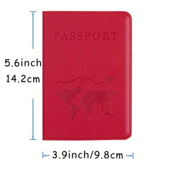 PU Leather Passport Holder Travel Wallet Slim Cover Protector