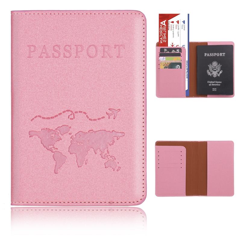 PU Leather Passport Holder Travel Wallet Slim Cover Protector