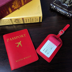 Luggage Tag Passport Holder Set with Cover
