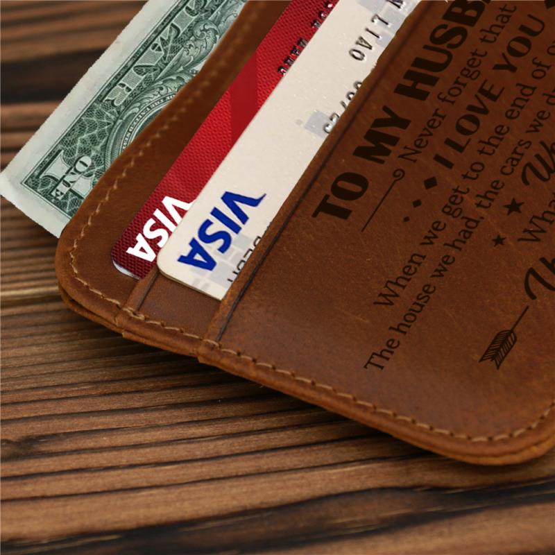 Vintage PU Leather Wallet Casual Coin Purse Card Holder Fathers Anniversary Gift