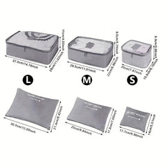 6 Pcs Lightweight Dustproof Bag Sets for Organizing Luggage