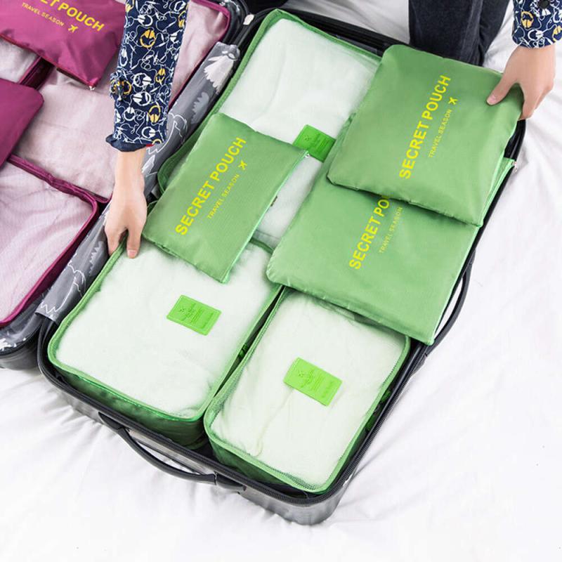 6 Pcs Lightweight Dustproof Bag Sets for Organizing Luggage