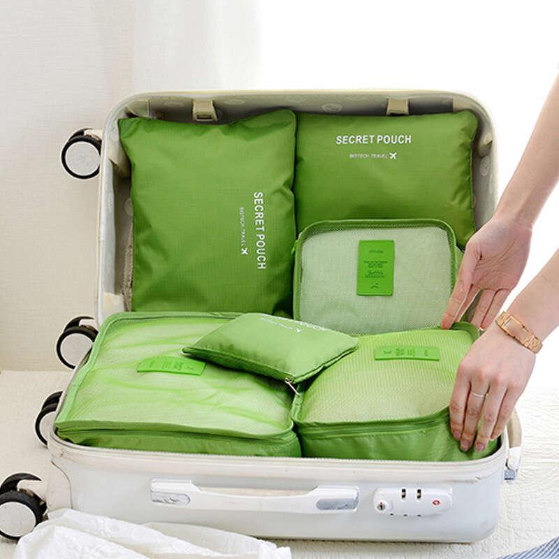 6 Pcs Lightweight Dustproof Bag Sets for Organizing Luggage