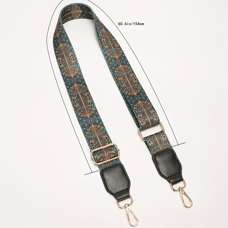Vintage Pattern Bag Strap Wide Adjustable Replaceable Travel Accessories