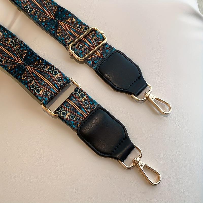 Vintage Pattern Bag Strap Wide Adjustable Replaceable Travel Accessories