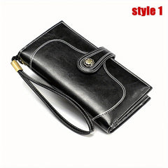 RFID Blocking Leather Card Holder Wristlet
