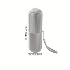 Portable Toothbrush Storage Box Cylinder Mouthwash Cup Travel Holder