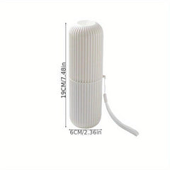 Portable Toothbrush Storage Box Cylinder Mouthwash Cup Travel Holder