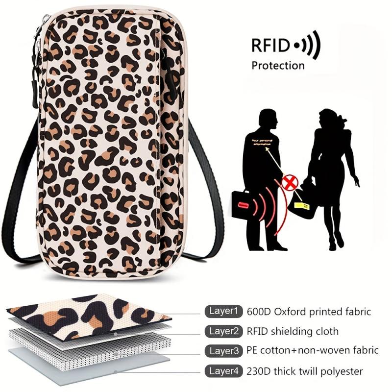 Leopard Print Passport Holder RFID Blocking