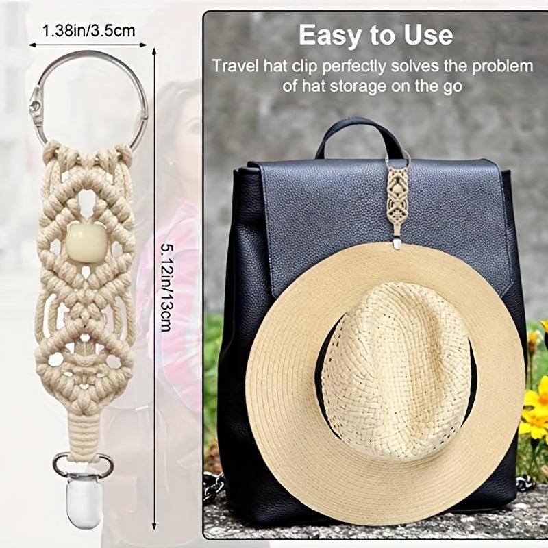 Travel Knitting Hat Clip for Backpack