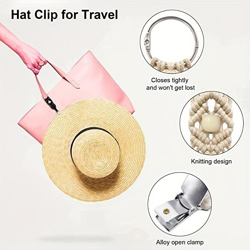 Travel Knitting Hat Clip for Backpack