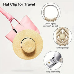 Travel Knitting Hat Clip for Backpack