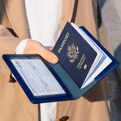 Passport Holder & Vaccine Card Holder Combo | PU Leather Cover