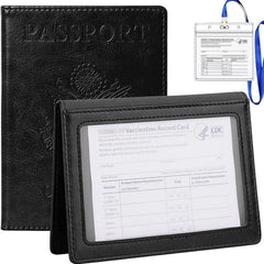 Passport Holder & Vaccine Card Holder Combo | PU Leather Cover