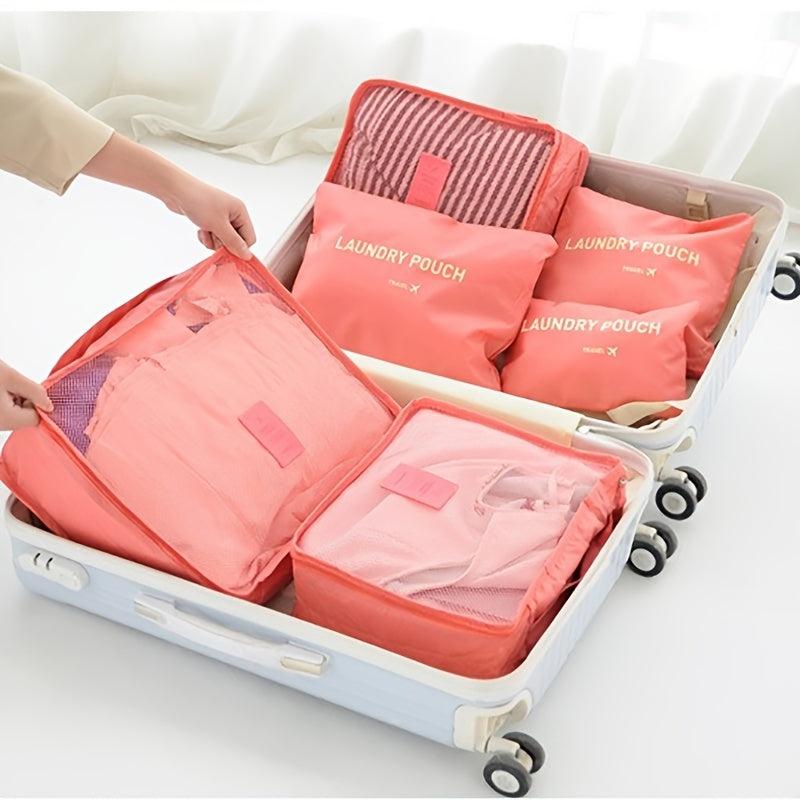 6pcs Travel Storage Bag for Clothes Lingerie Cosmetic